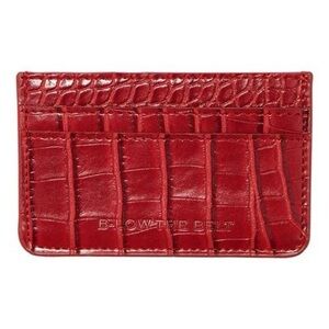 Red Leather Card Holder